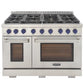 Kucht Appliance Package - 48 inch Natural Gas Range in Stainless Steel, Range Hood, Refrigerator, Dishwasher, KRH-KFX480-4812IS - MyBBQDirect