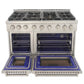 Kucht Appliance Package - 48 inch Natural Gas Range in Stainless Steel, Range Hood, Refrigerator, Dishwasher, KRH-KFX480-4812IS - MyBBQDirect