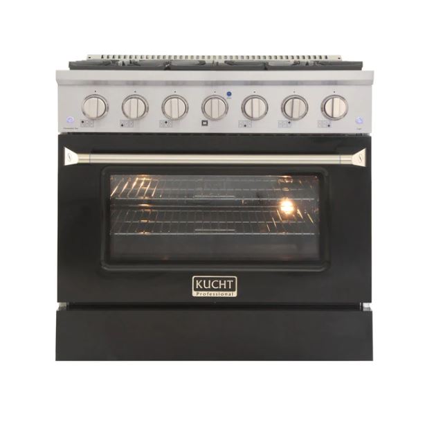 Kucht Appliance Package Professional 36 in. 5.2 cu ft. Natural Gas Range & Dishwasher, K77-KNG361-40D - MyBBQDirect