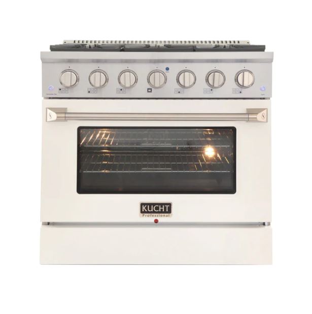 Kucht Appliance Package Professional 36 in. 5.2 cu ft. Natural Gas Range & Dishwasher, K77-KNG361-40D - MyBBQDirect