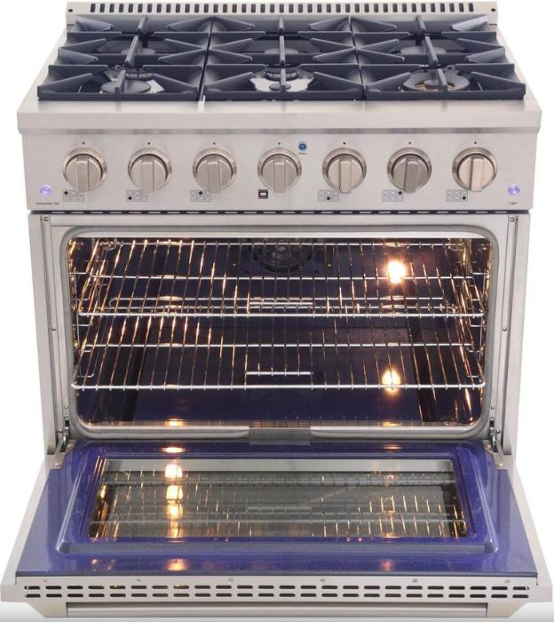 Kucht Appliance Package Professional 36 in. 5.2 cu ft. Natural Gas Range, Microwave Drawer, Dishwasher, KMD24S-KNG-361 - MyBBQDirect