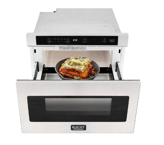 Kucht Appliance Package Professional 36 in. 5.2 cu ft. Natural Gas Range, Microwave Drawer, Dishwasher, KMD24S-KNG-361