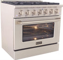 Kucht Appliance Package Professional 36 in. 5.2 cu ft. Natural Gas Range, Range Hood, Refrigerator & Dishwasher, K748-KNG361-FDS