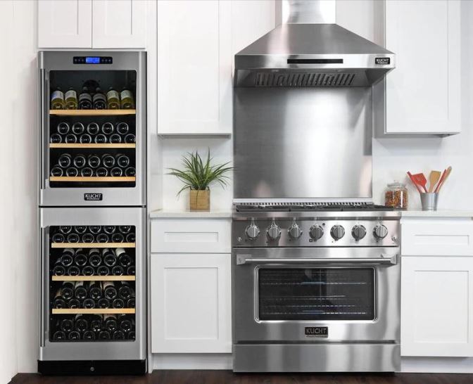 Kucht Appliance Package Professional 36 in. 5.2 cu ft. Natural Gas Range, Range Hood, Refrigerator & Dishwasher, K748-KNG361-FDS