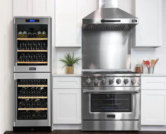 Kucht Appliance Package Professional 36 in. 5.2 cu ft. Natural Gas Range, Range Hood & Refrigerator, K748FDS-KNG-361 - MyBBQDirect