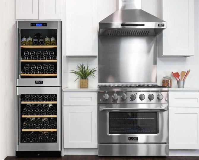 Kucht Appliance Package Professional 36 in. 5.2 cu ft. Natural Gas Range, Range Hood & Refrigerator, K748FDS-KNG-361