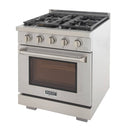 Kucht 5-Piece Appliance Package - 30-Inch Gas Range, Refrigerator, Under Cabinet Hood, Dishwasher, & Microwave Oven in Stainless Steel