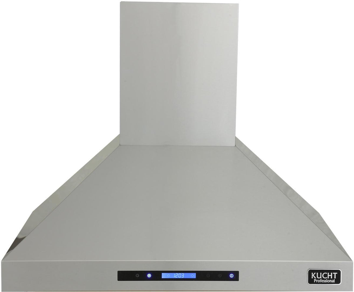 Kucht 4-Piece Appliance Package - 30-Inch Dual Fuel Range, Refrigerator, Wall Mount Hood, & Dishwasher in Stainless Steel - MyBBQDirect