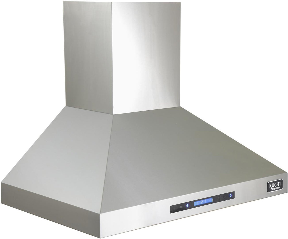 Kucht 5-Piece Appliance Package - 30-Inch Dual Fuel Range, Refrigerator, Wall Mount Hood, Dishwasher, & Microwave Oven in Stainless Steel - MyBBQDirect