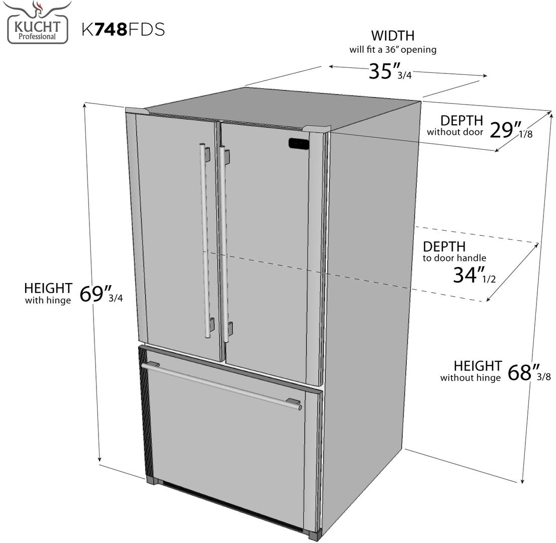 Kucht 5-Piece Appliance Package - 30-Inch Gas Range, Refrigerator, Wall Mount Hood, Dishwasher, & Microwave Drawer in Stainless Steel - MyBBQDirect