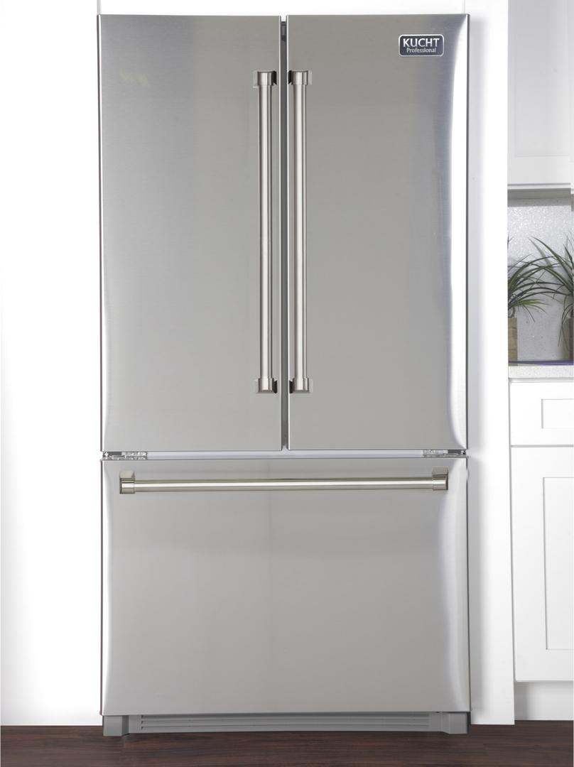 Kucht 5-Piece Appliance Package - 30-Inch Gas Range, Refrigerator, Wall Mount Hood, Dishwasher, & Microwave Drawer in Stainless Steel - MyBBQDirect
