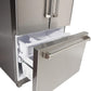 Kucht 5-Piece Appliance Package - 36-Inch Gas Range, Refrigerator, Wall Mount Hood, Dishwasher, & Microwave Drawer in Stainless Steel