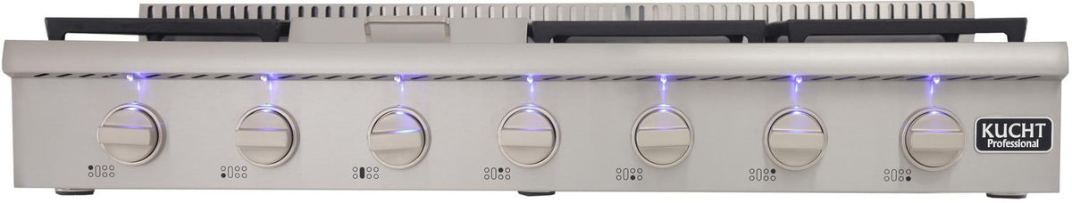Kucht 48-Inch Gas Rangetop with Griddle in Stainless Steel (KRT481GU) - MyBBQDirect