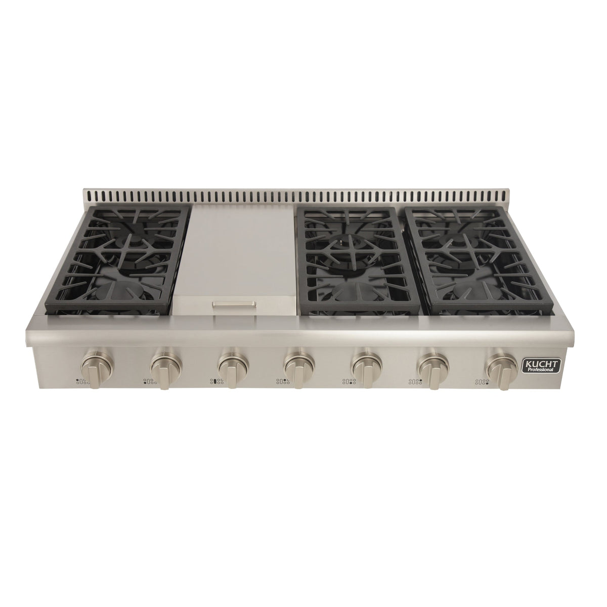 Kucht 48-Inch Gas Rangetop with Griddle in Stainless Steel (KRT481GU) - MyBBQDirect