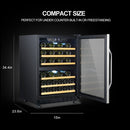 Lanbo  24 Inch Dual Zone (Built In or Freestanding) Compressor Wine Cooler, 44 Bottle Capacity LW46D