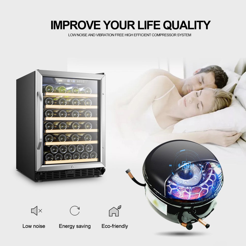 Lanbo (Built In or Freestanding) Compressor Wine Cooler, 52 Bottle Capacity LW52S - MyBBQDirect