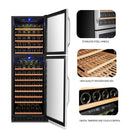 Lanbo Dual Door Dual Zone (Built In or Freestanding) Compressor Wine Cooler, 162 Bottle Capacity LW162DD