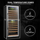 Lanbo Dual Zone (Built In or Freestanding) Compressor Wine Cooler, 138 Bottle Capacity LW142D