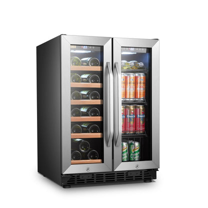 Lanbo  Dual Zone (Built In or Freestanding) Compressor Wine Cooler, 18 Bottle 55 Can Capacity LB36BD