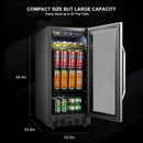 Lanbo Single Zone (Built In or Freestanding) Compressor Beverage Cooler, 70 Can Capacity LB80BC