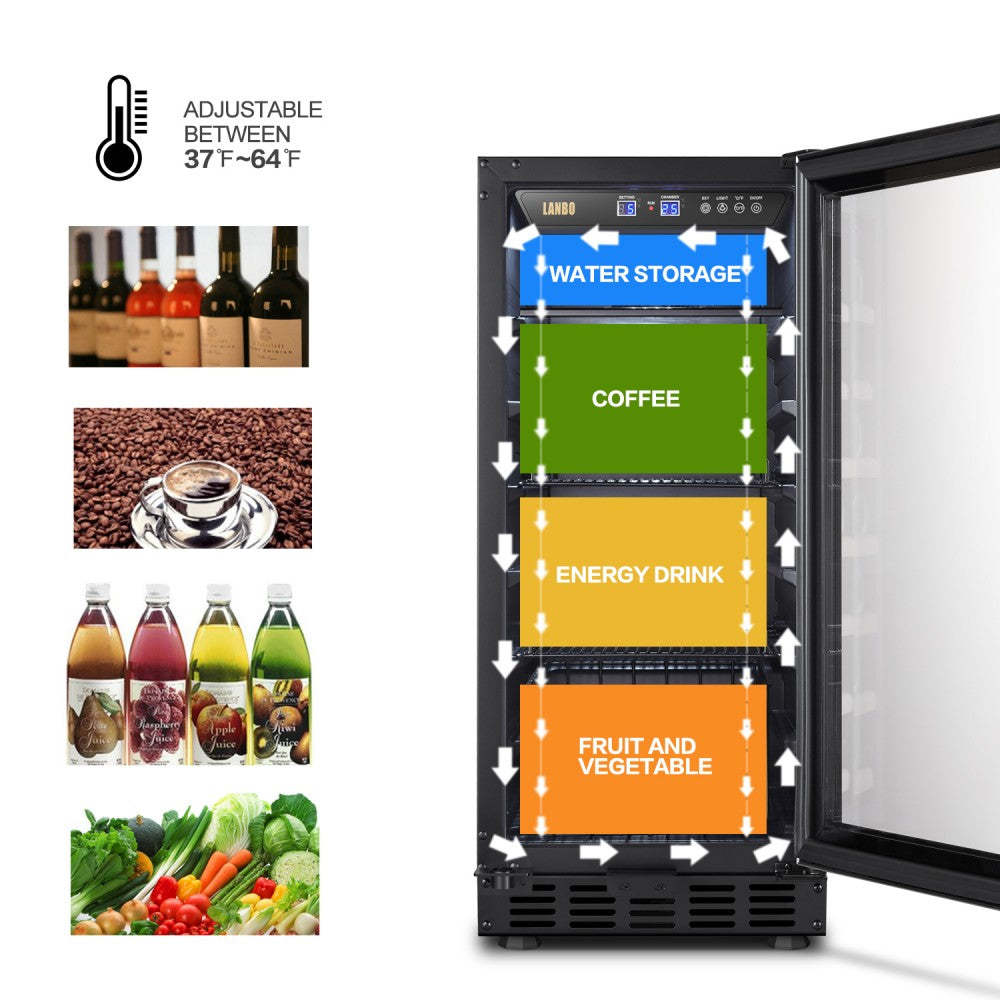 Lanbo Single Zone (Built In or Freestanding) Compressor Beverage Cooler, 70 Can Capacity LB80BC - MyBBQDirect