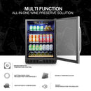 Lanbo Single Zone (Built In or Freestanding) Compressor Wine/Beverage Cooler, 110 Can 6 Bottle Capacity LB148BC
