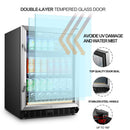 Lanbo Single Zone (Built In or Freestanding) Compressor Wine/Beverage Cooler, 110 Can 6 Bottle Capacity LB148BC