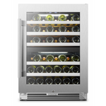 LanboPro 24 Inch 44 Bottle Stainless Steel Dual Zone Compressor Wine Cooler LP54D - MyBBQDirect
