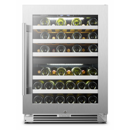 LanboPro 24 Inch 44 Bottle Stainless Steel Dual Zone Compressor Wine Cooler LP54D - MyBBQDirect