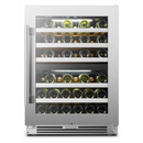 LanboPro 24 Inch 44 Bottle Stainless Steel Dual Zone Compressor Wine Cooler LP54D