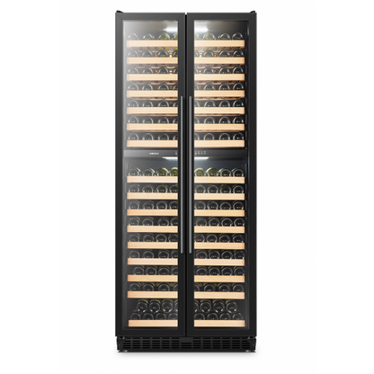 LanboPro Black Dual Zone Wine Cooler French Doors 287 Bottle Capacity LP328D - MyBBQDirect
