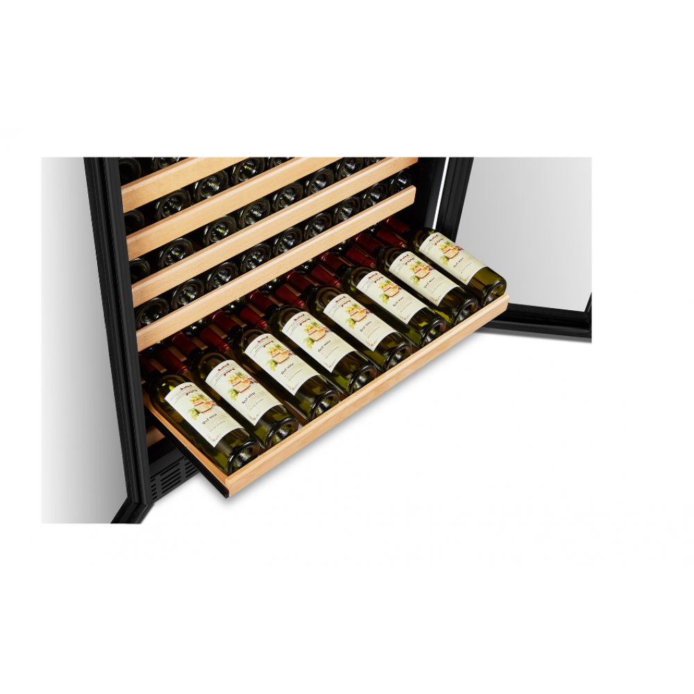 LanboPro Black Dual Zone Wine Cooler French Doors 287 Bottle Capacity LP328D - MyBBQDirect