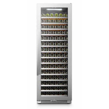 LanboPro Stainless Steel and Black Single Zone Wine Cooler 164 Bottles Capacity LP168S - MyBBQDirect