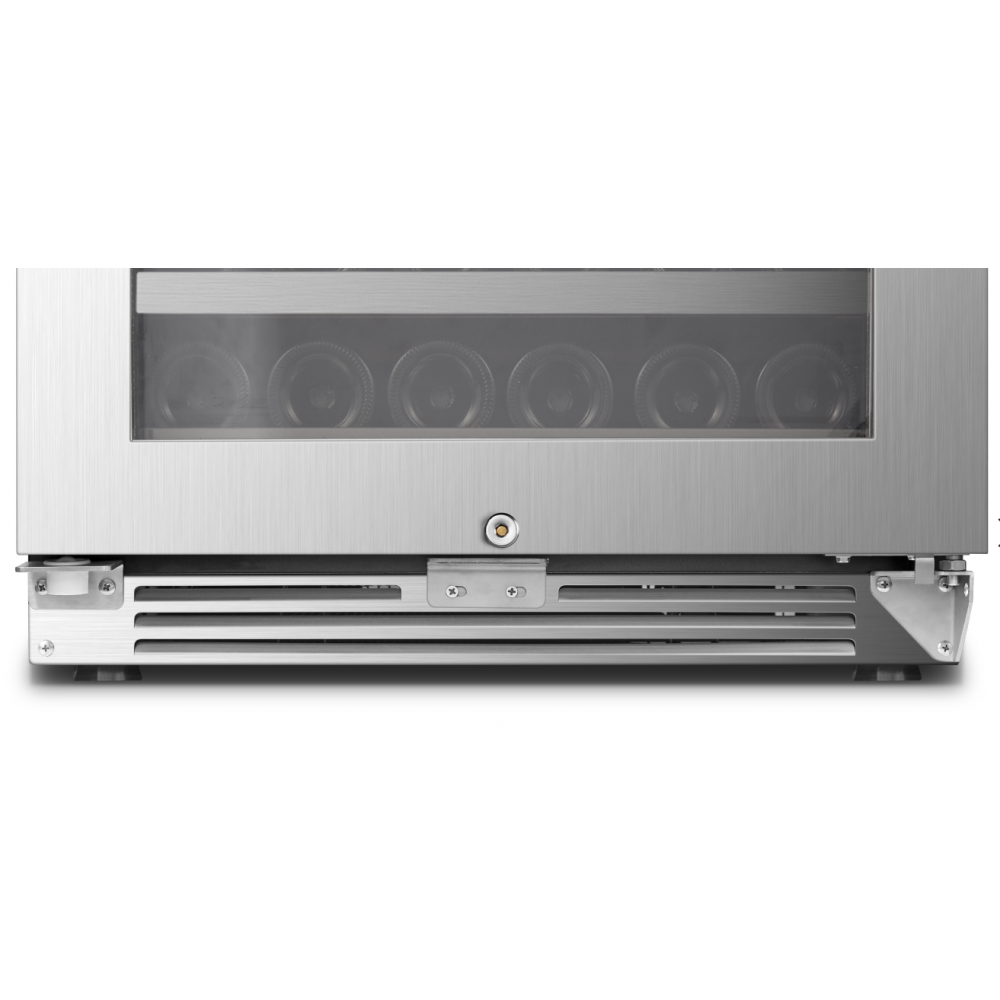 LanboPro Stainless Steel and Black Single Zone Wine Cooler 164 Bottles Capacity LP168S - MyBBQDirect