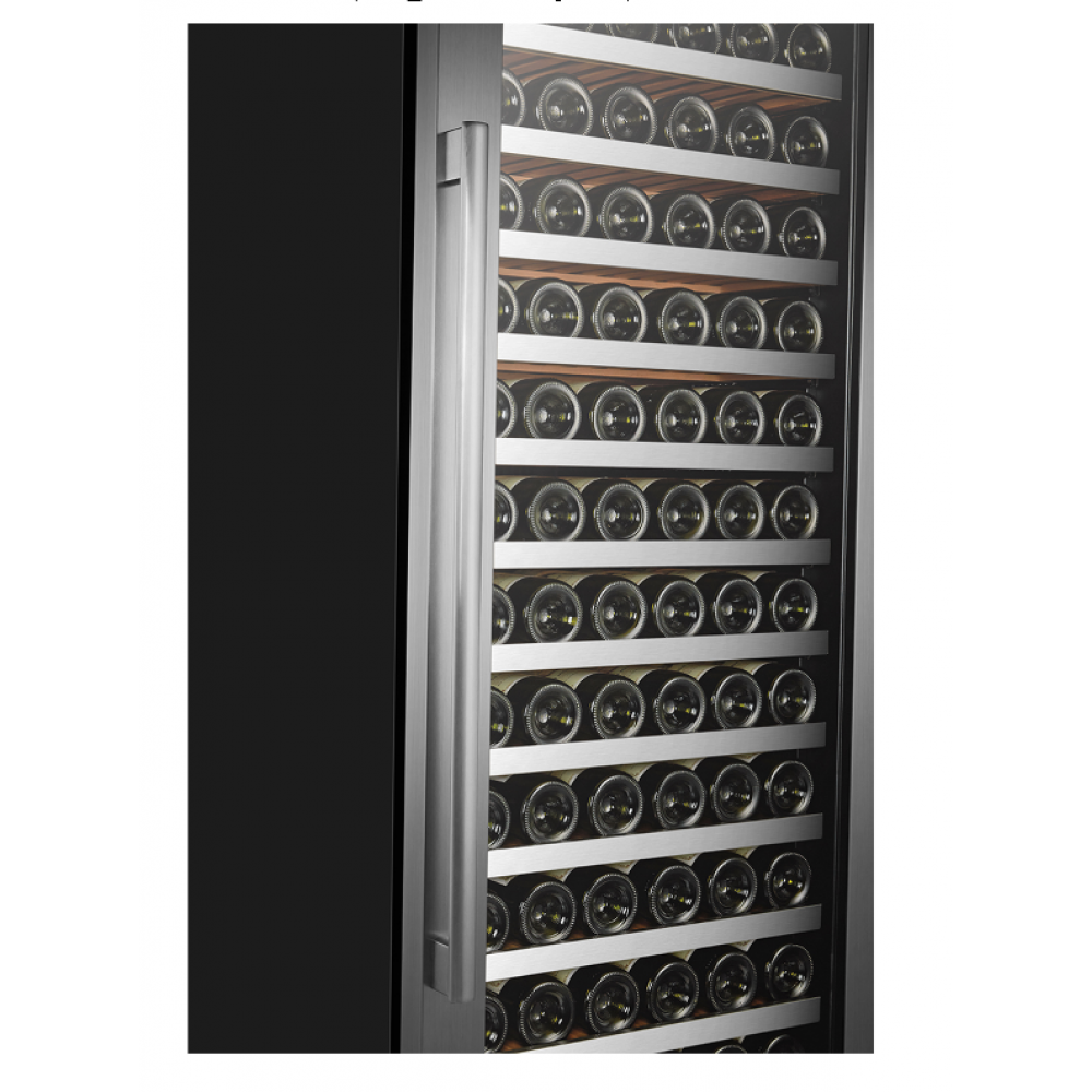 LanboPro Stainless Steel and Black Single Zone Wine Cooler 164 Bottles Capacity LP168S - MyBBQDirect