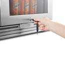 LanboPro Stainless Steel Dual Zone Wine and Beverage Combo Cooler 31 Bottles 58 Cans LP66B