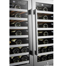 LanboPro  Stainless Steel Dual Zone Wine Cooler - Seamless Stainless Steel French Doors 62 Bottle Capacity LP66D