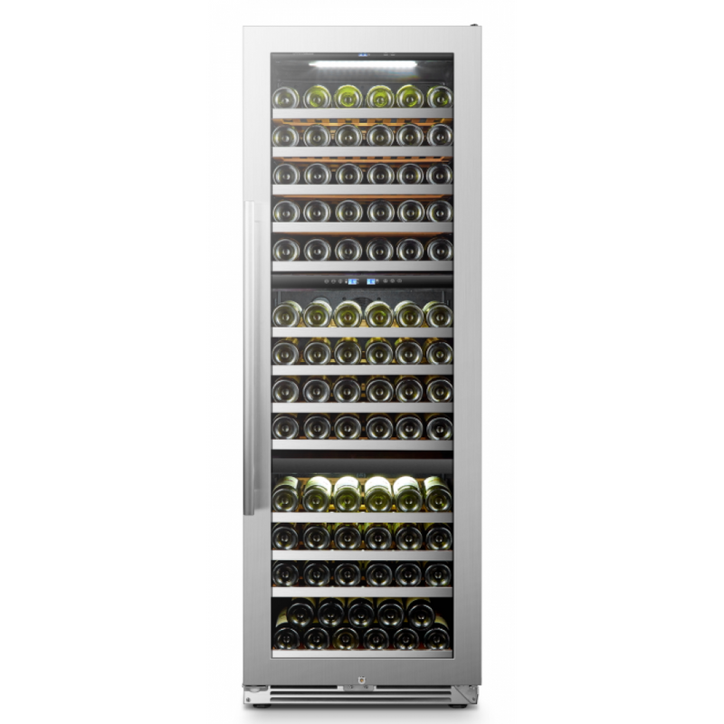 LanboPro Stainless Steel Triple Zone Wine  Cooler 143 Bottles Capacity LP168T