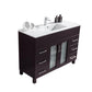 Laviva Nova 48" Brown Bathroom Vanity with White Ceramic Basin Countertop 31321529-48B-CB - MyBBQDirect