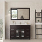 Laviva Nova 48" Brown Bathroom Vanity with White Ceramic Basin Countertop 31321529-48B-CB - MyBBQDirect