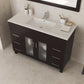 Laviva Nova 48" Brown Bathroom Vanity with White Ceramic Basin Countertop 31321529-48B-CB - MyBBQDirect