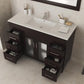 Laviva Nova 48" Brown Bathroom Vanity with White Ceramic Basin Countertop 31321529-48B-CB - MyBBQDirect