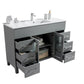 Laviva Nova 48" Grey Bathroom Vanity with White Ceramic Basin Countertop 31321529-48G-CB - MyBBQDirect