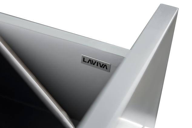 Laviva Nova 48" Grey Bathroom Vanity with White Ceramic Basin Countertop 31321529-48G-CB