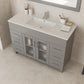 Laviva Nova 48" Grey Bathroom Vanity with White Ceramic Basin Countertop 31321529-48G-CB - MyBBQDirect