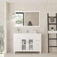 Laviva Nova 48" White Bathroom Vanity with White Ceramic Basin Countertop 31321529-48W-CB - MyBBQDirect