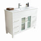 Laviva Nova 48" White Bathroom Vanity with White Ceramic Basin Countertop 31321529-48W-CB - MyBBQDirect