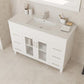 Laviva Nova 48" White Bathroom Vanity with White Ceramic Basin Countertop 31321529-48W-CB - MyBBQDirect