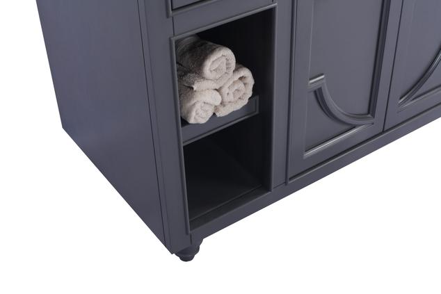 Laviva Odyssey 48" Maple Grey Bathroom Vanity with Matte White VIVA Stone Solid Surface Countertop 313613-48G-MW - MyBBQDirect