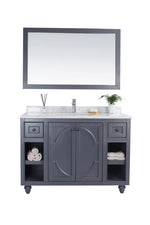 Laviva Odyssey 48" Maple Grey Bathroom Vanity with White Carrara Marble Countertop 313613-48G-WC - MyBBQDirect